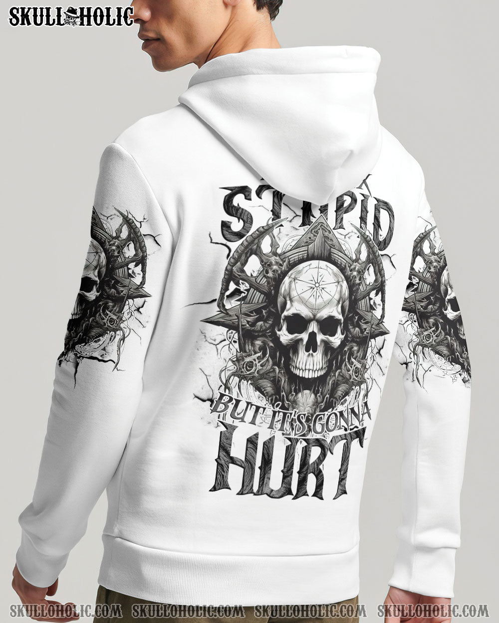 I Can Fix Stupid But It_E2_80_99s Gonna Hurt Skull Dark Gothic Ink Style AOP Shirts _13_ dAKlQ