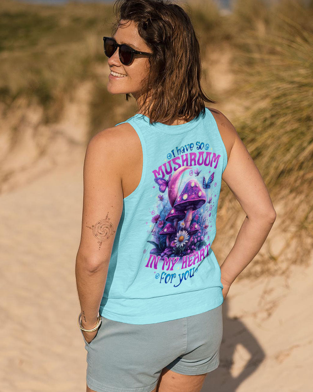 I Have So Mushroom in My Heart for You Cute Psychedelic Moon and Butterflies AOP Shirts _9_ 8PIfJ