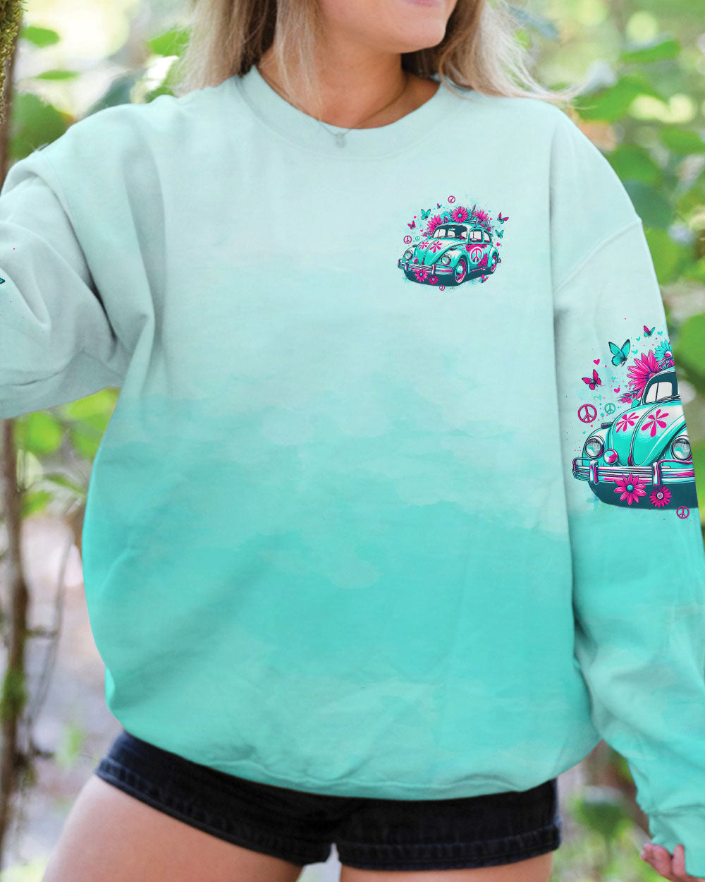 I am the Free Spirit that Roams the Open Road Hippie Car with Peace Sign AOP Shirts _2_ FLhAX