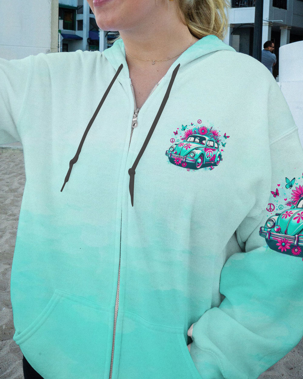 I am the Free Spirit that Roams the Open Road Hippie Car with Peace Sign AOP Shirts _4_ I8TgU