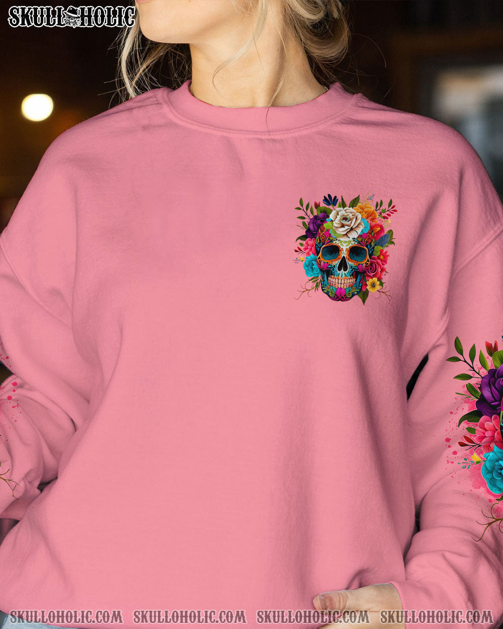 I_E2_80_99m Blunt Because God Rolled Me That Way Colorful Skull and Flower AOP Shirts _10_ 5L7t2