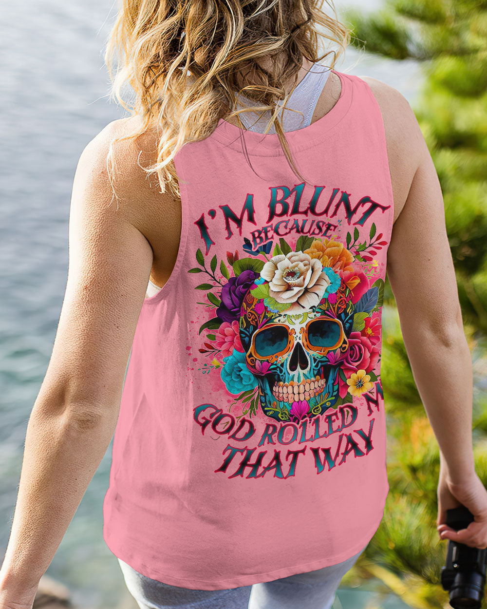 I_E2_80_99m Blunt Because God Rolled Me That Way Colorful Skull and Flower AOP Shirts _15_ nd7HU