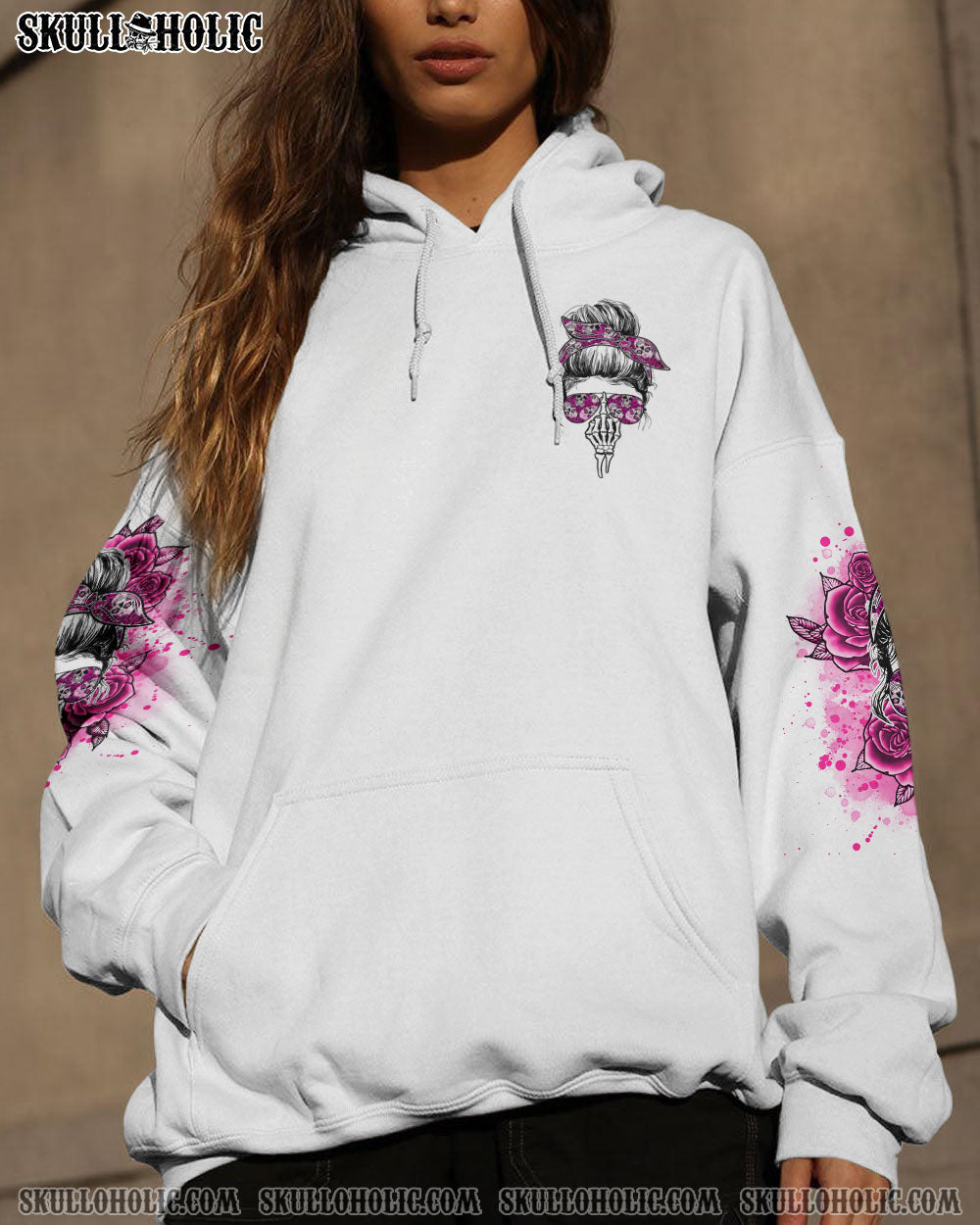 I_E2_80_99m a BITCH Don_E2_80_99t Try Me Funny Pink Skull and Rose Graphic Tee for Women AOP Shirts _4_ XhOZF