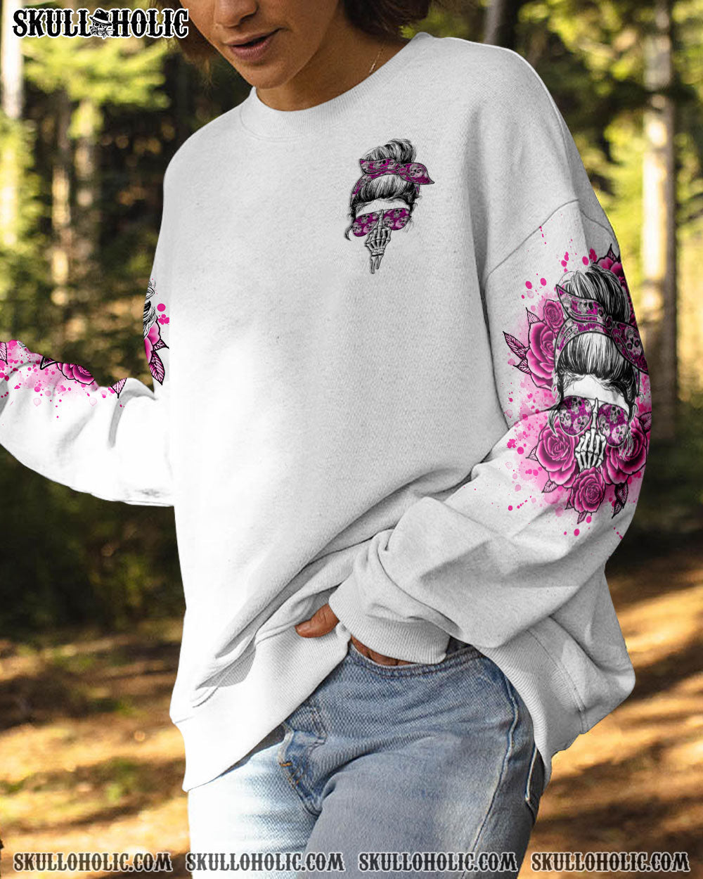 I_E2_80_99m a BITCH Don_E2_80_99t Try Me Funny Pink Skull and Rose Graphic Tee for Women AOP Shirts _6_ dDr0b