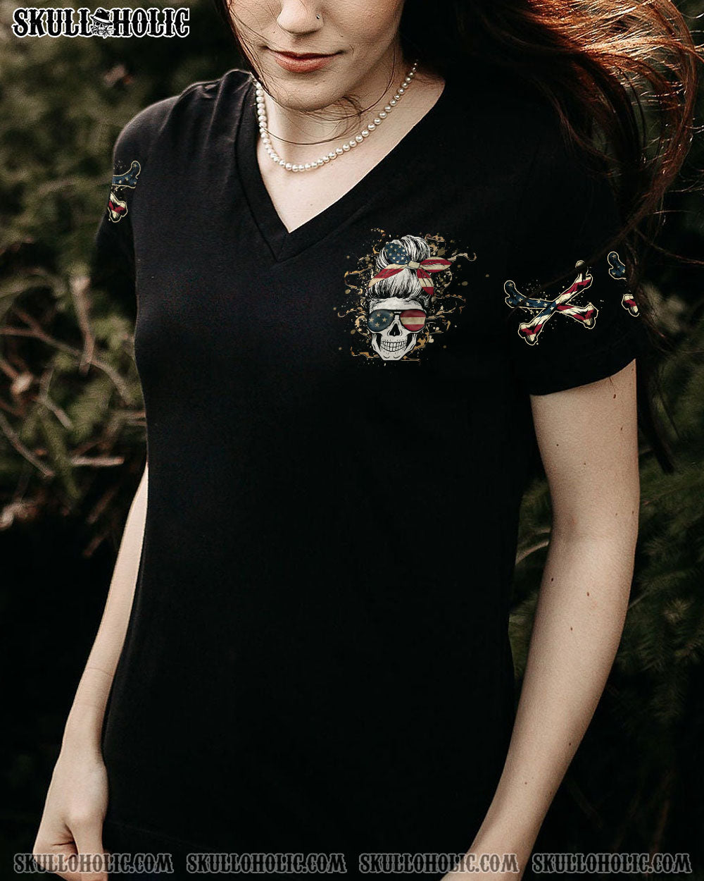 I_E2_80_99m a BITCH Don_E2_80_99t Try Me Patriotic Skull with Flag Funny Graphic Tee for Women AOP Shirts _7_ fFBxZ