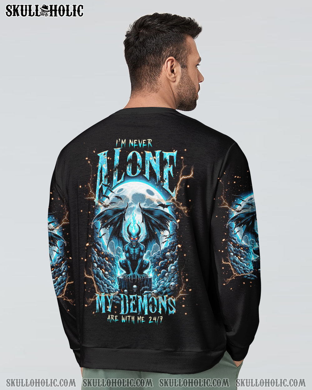 Iam Never Alone My Demons Are With Me Edgy _26 Powerful Gothic AOP Shirts _11_ IFg3M