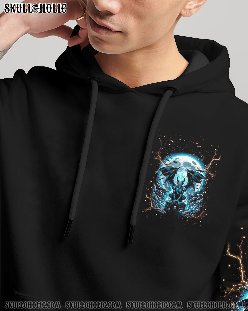 Iam Never Alone My Demons Are With Me Edgy _26 Powerful Gothic AOP Shirts _8_ RlQKp