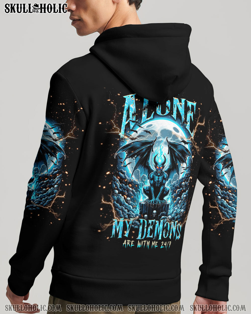 Iam Never Alone My Demons Are With Me Edgy _26 Powerful Gothic AOP Shirts _9_ HLMQM