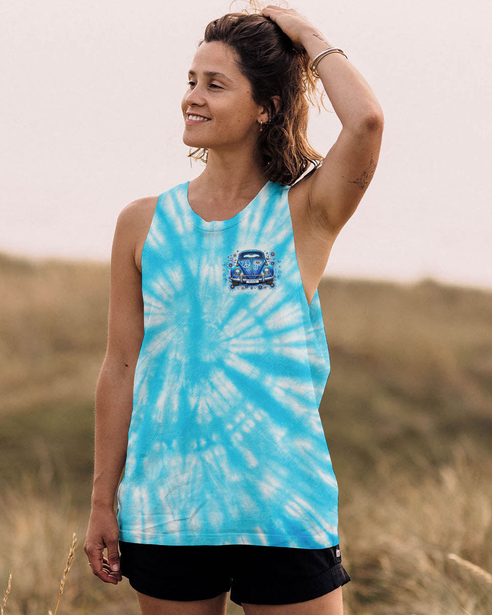 If Im Free Its Because Im Always Running Hippie VW Van Tie Dye AOP Shirts _7_ Ar3Bx