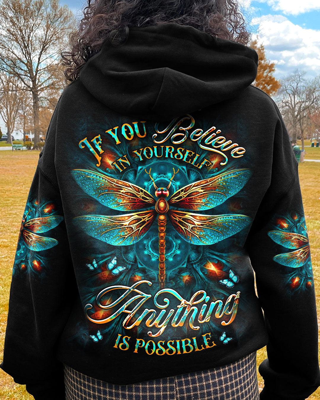If you Believe in Yourself Anything Is Possible Dragonfly Motivation Quote AOP Shirts _3_ xtYzy