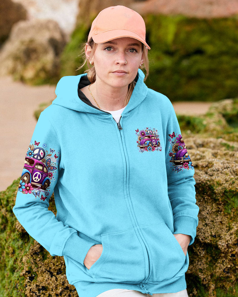 Im Just an Old Hippie You Know Peace _26 Love Retro Hippie Car Flower AOP Shirts _10_ BfT6h