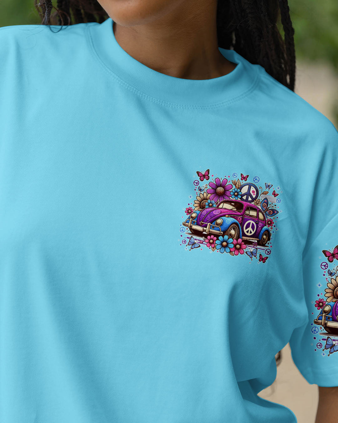 Im Just an Old Hippie You Know Peace _26 Love Retro Hippie Car Flower AOP Shirts _2_ Vs36b