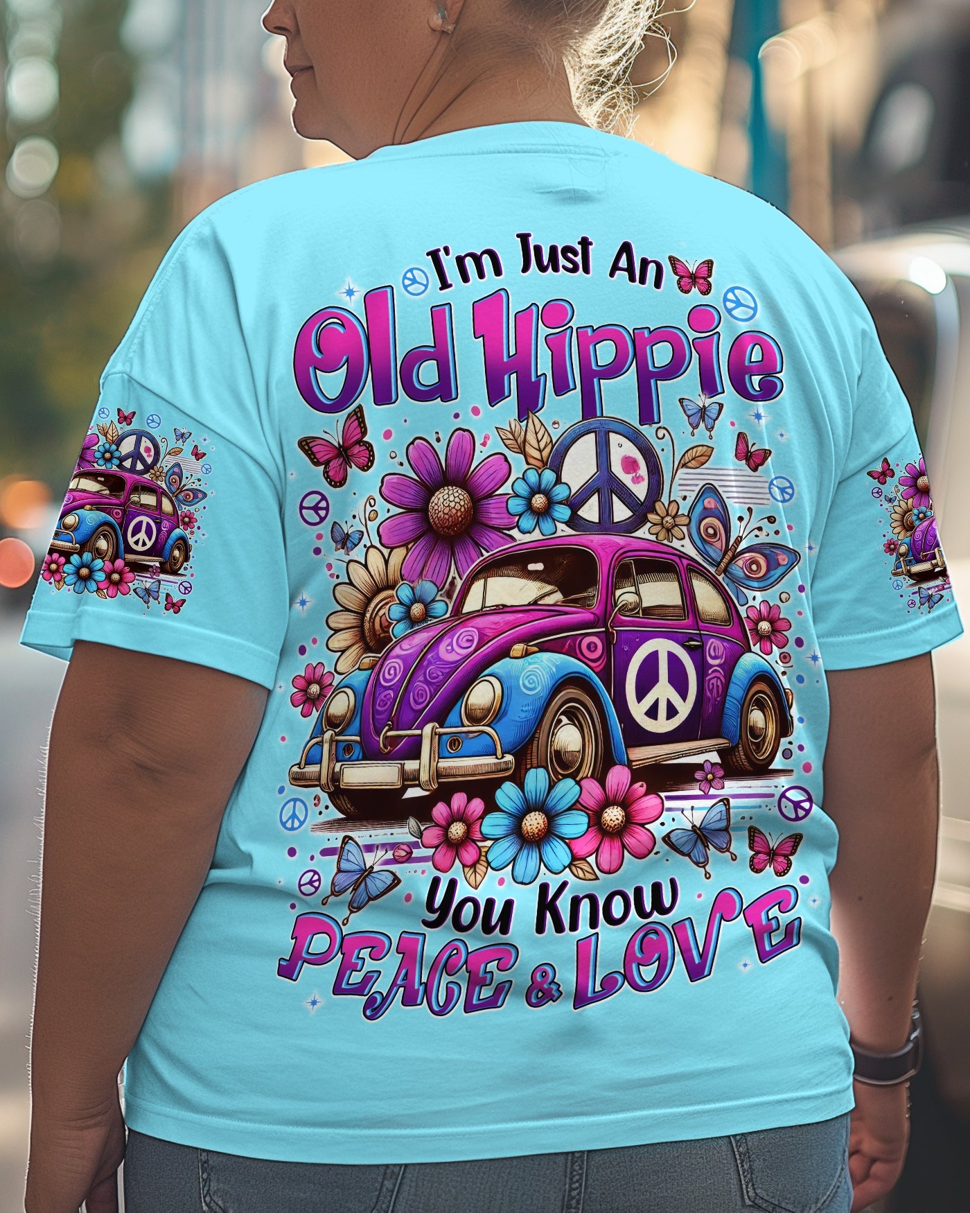 Im Just an Old Hippie You Know Peace _26 Love Retro Hippie Car Flower AOP Shirts _3_ gr3vM