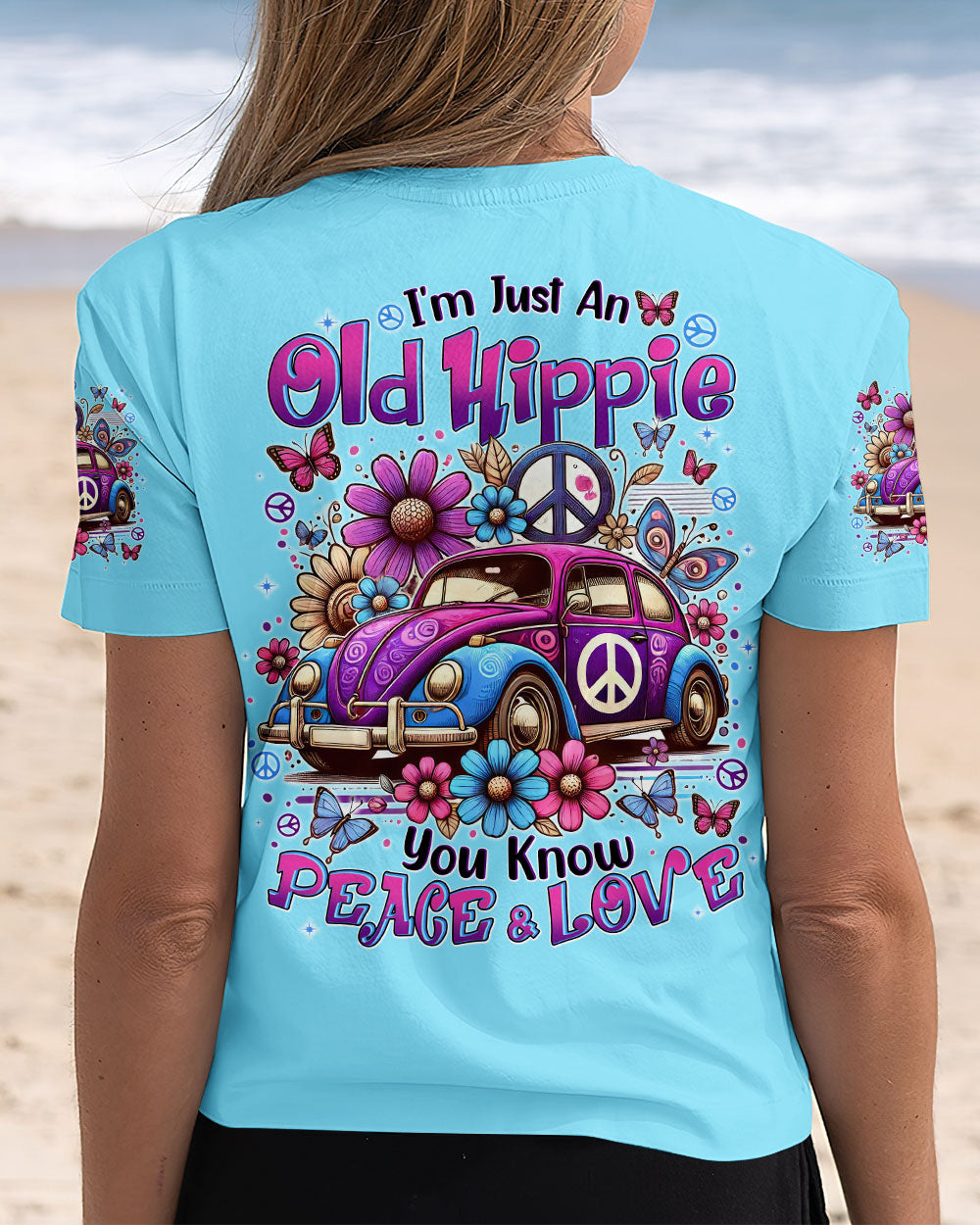 Im Just an Old Hippie You Know Peace _26 Love Retro Hippie Car Flower AOP Shirts _5_ VjPRm