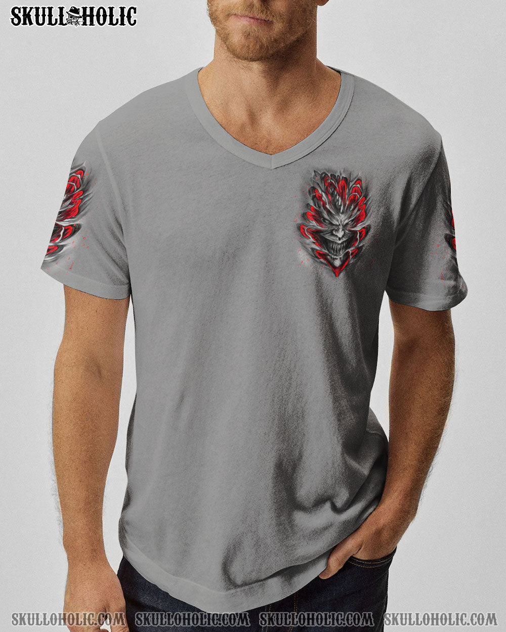 Im Never Alone My Demons Are With Me 247 Skull Dark Gothic Graphic AOP Shirts _7_ LSoDM