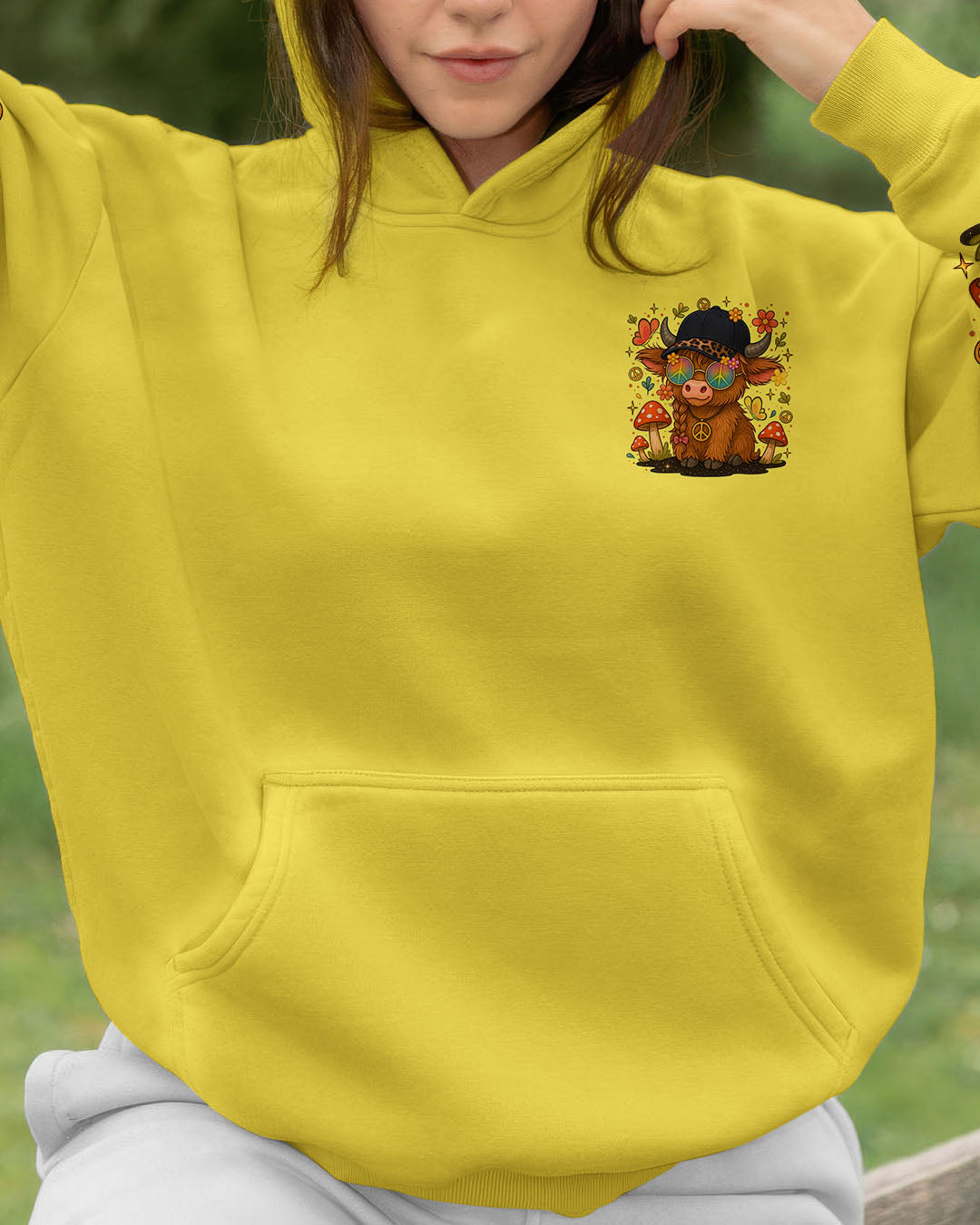 Im Not A Hot MessIm a Spicy Disaster Cute Cow with Peace Sign _26 Fun Floral Design AOP Shirts _8_ wFzAW