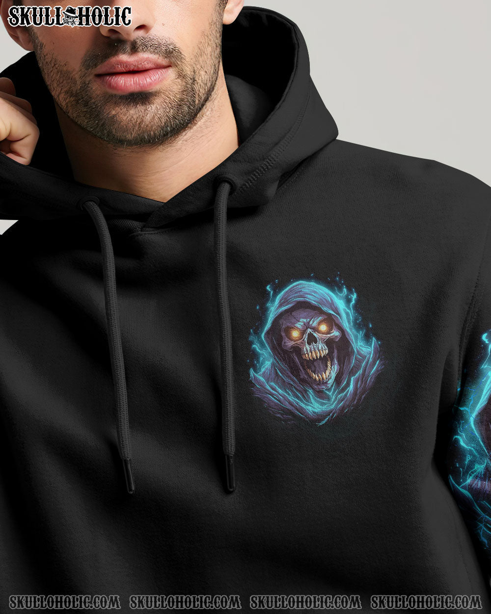 Im Not Anti Social Im Just Not User Friendly Grim Reaper Skull Graphic AOP Shirts _4_ UWP6P