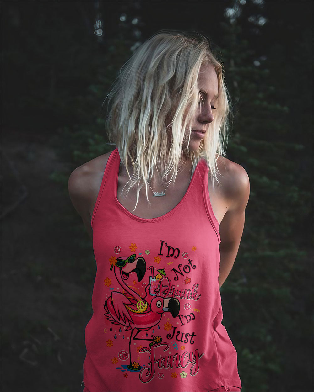 Im Not Drunk Im Just Fancy Funny Flamingo Drinking Cocktail Graphic AOP Shirts _12_ hMHL4