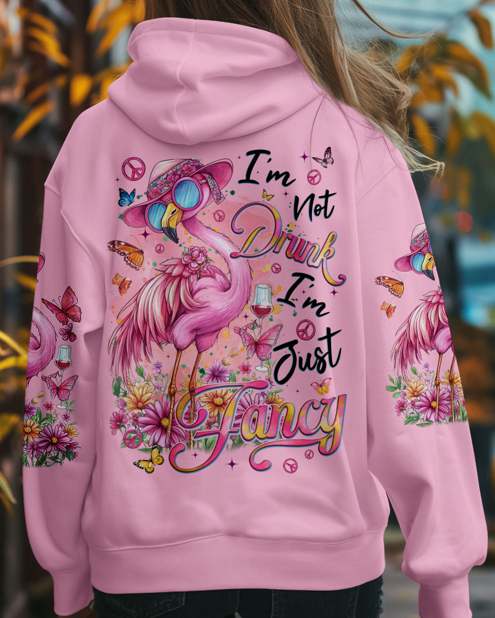 Im Not Drunk Im Just Fancy Funny Flamingo Sassy Quote AOP Shirts _8_ iLXp3