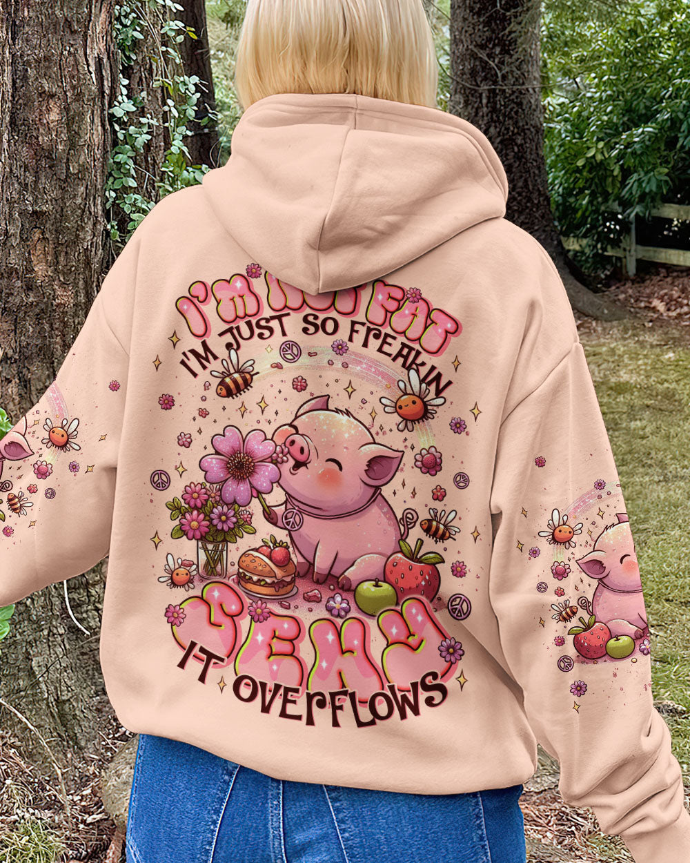 Im Not Fat Im Just So Freakin Sexy Piggy Cute Pig with Flower AOP Shirts _14_ FRkUR