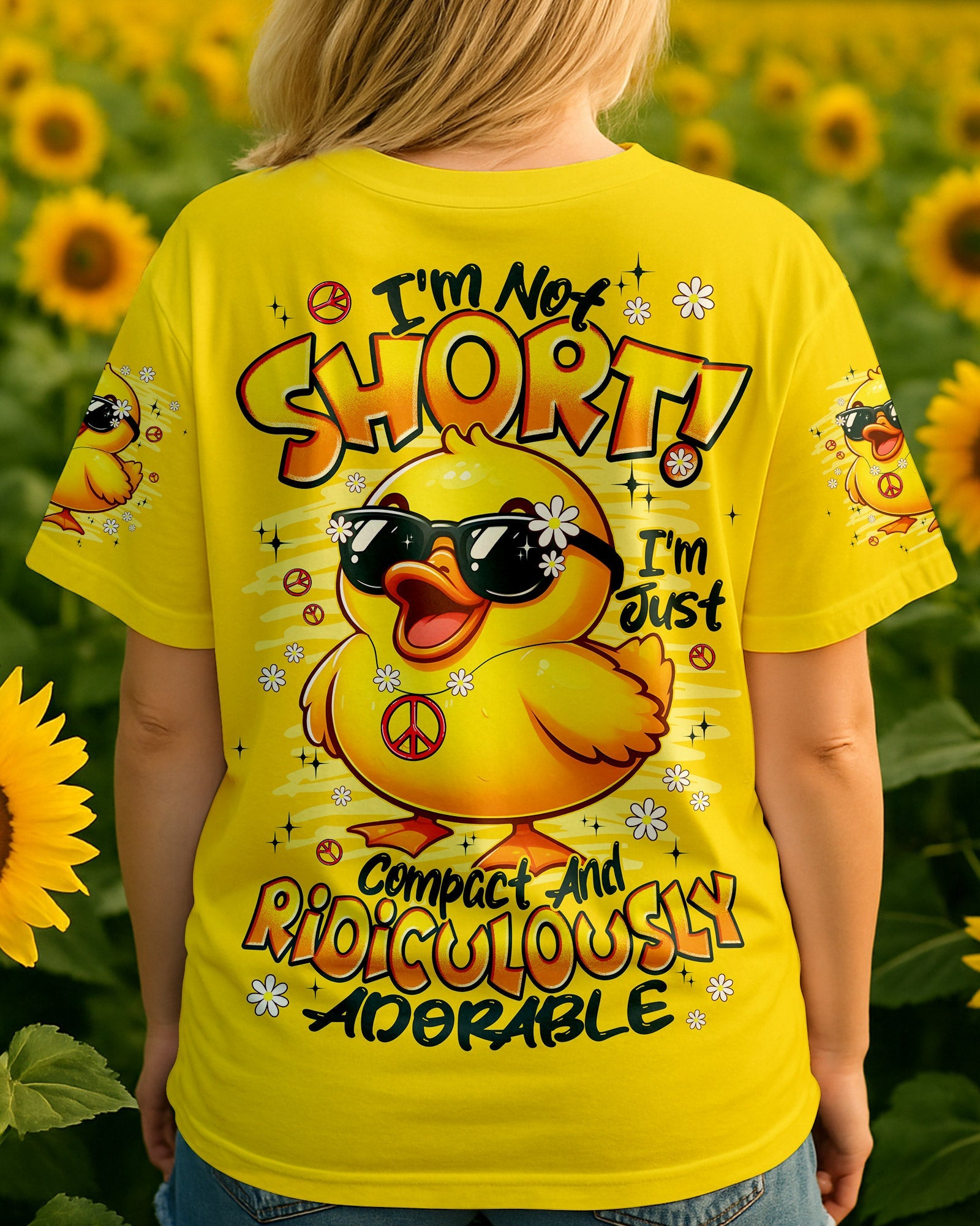 Im Not Short Im just Compact and Ridiculously Adorable Duck AOP Shirts _1_ oLl4D