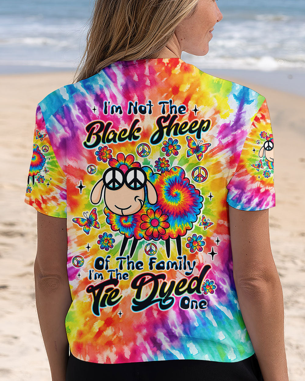 Im Not The Black Sheep of the Family Im The Tie Dyed One Cute Sheep _26 Peace Sign AOP Shirts _13_ FkRRy