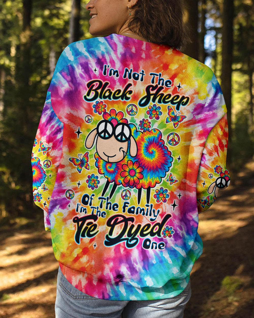 Im Not The Black Sheep of the Family Im The Tie Dyed One Cute Sheep _26 Peace Sign AOP Shirts _3_ dy2D0