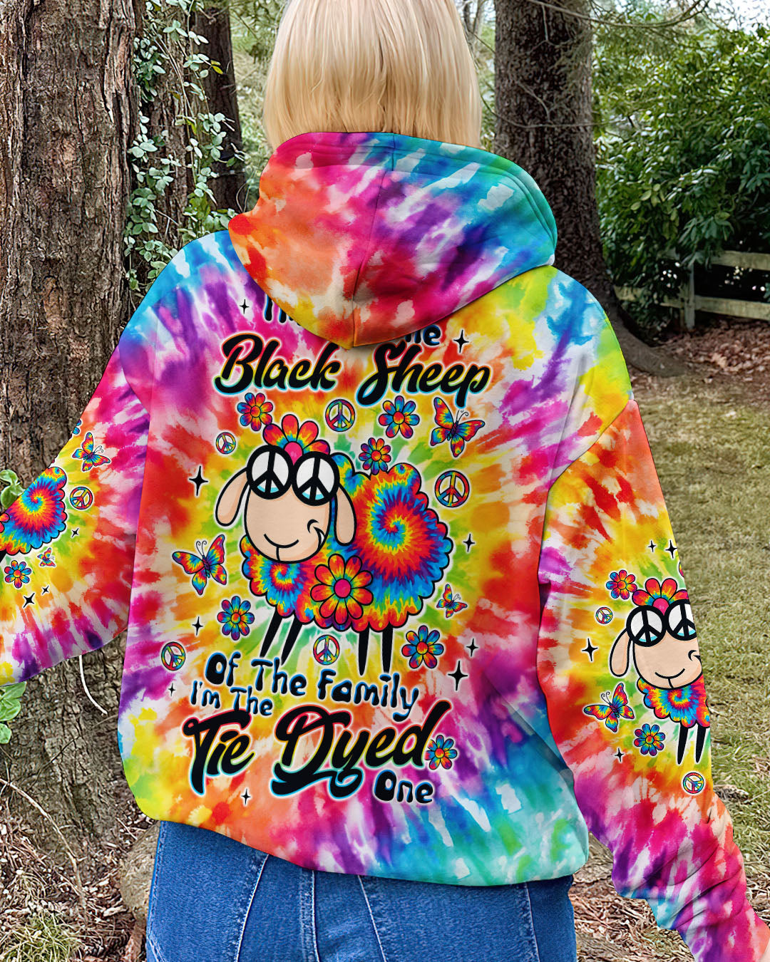 Im Not The Black Sheep of the Family Im The Tie Dyed One Cute Sheep _26 Peace Sign AOP Shirts _9_ 032F3