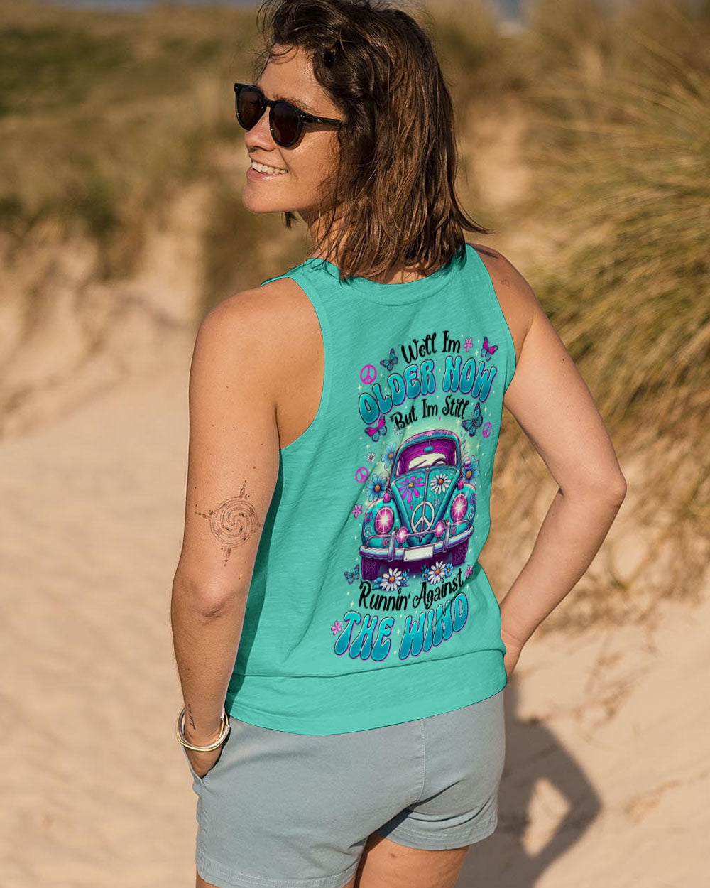 Im Older Now but Im still Runnin Against the Wind Funny Hippie Retro Car AOP Shirts _14_ rqLcx