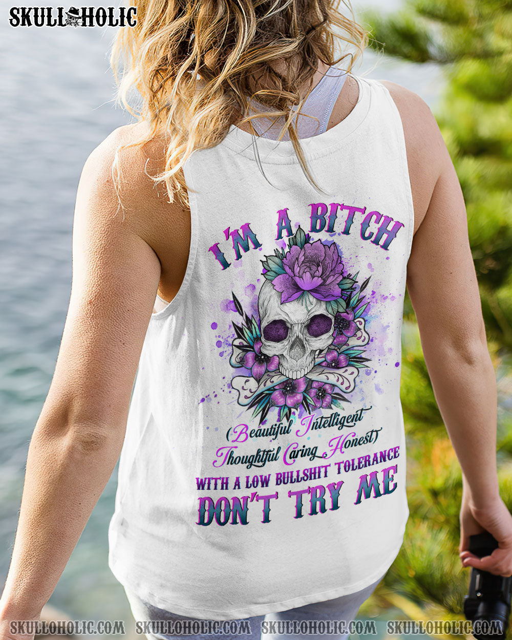 Im a B Don_E2_80_99t Try Me Funny Beautiful Intelligent Sassy Floral AOP Shirts _15_ UrXCp