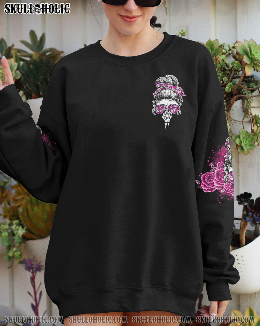 Im a BITCH Dont Try Me Skull Rose Sassy Graphic Tee for Women AOP Shirts _4_ owwhu