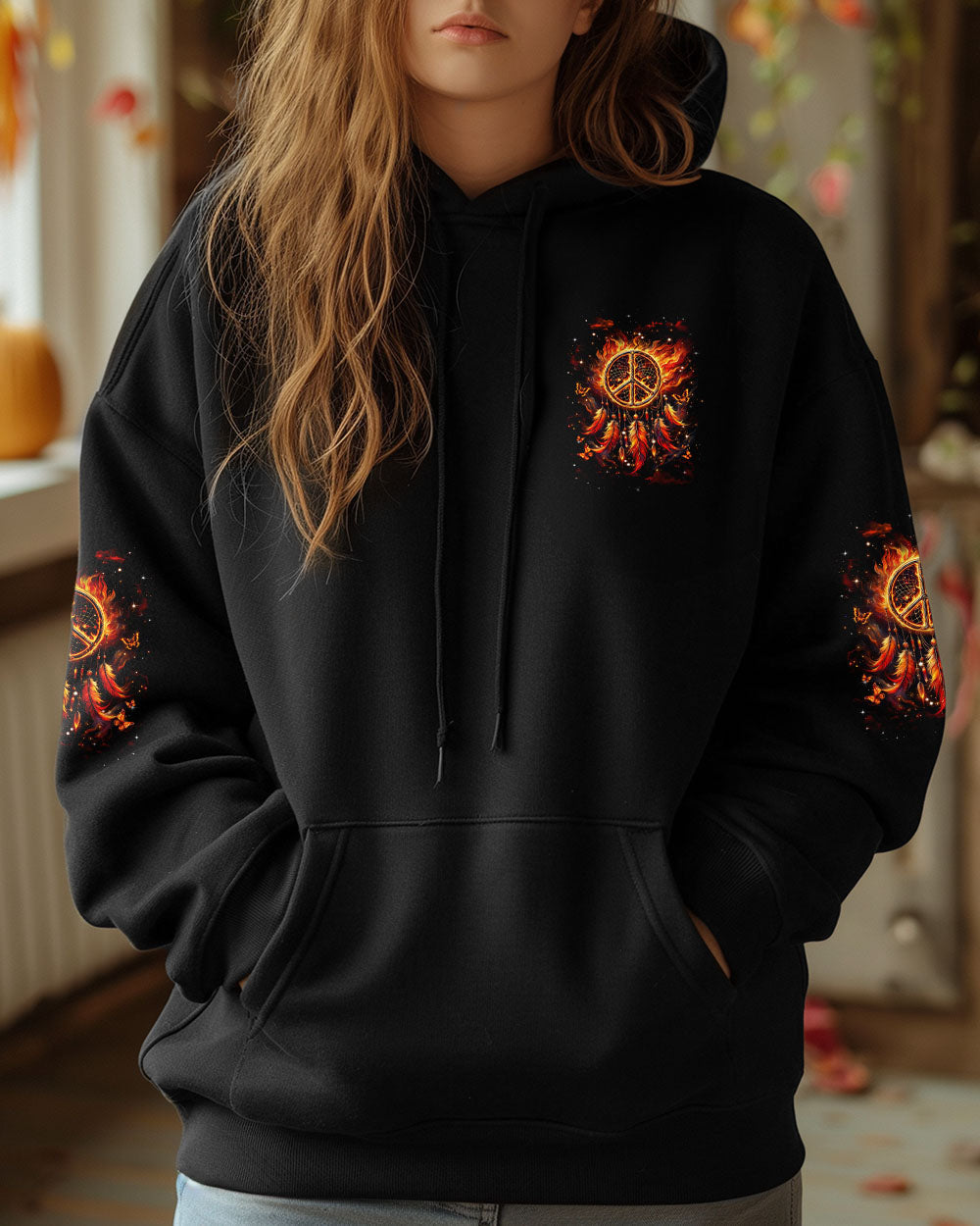 Im a Dreamer but Im not the Only One Hippie Fire Feather Inspirational AOP Shirts _13_ 1KN8h