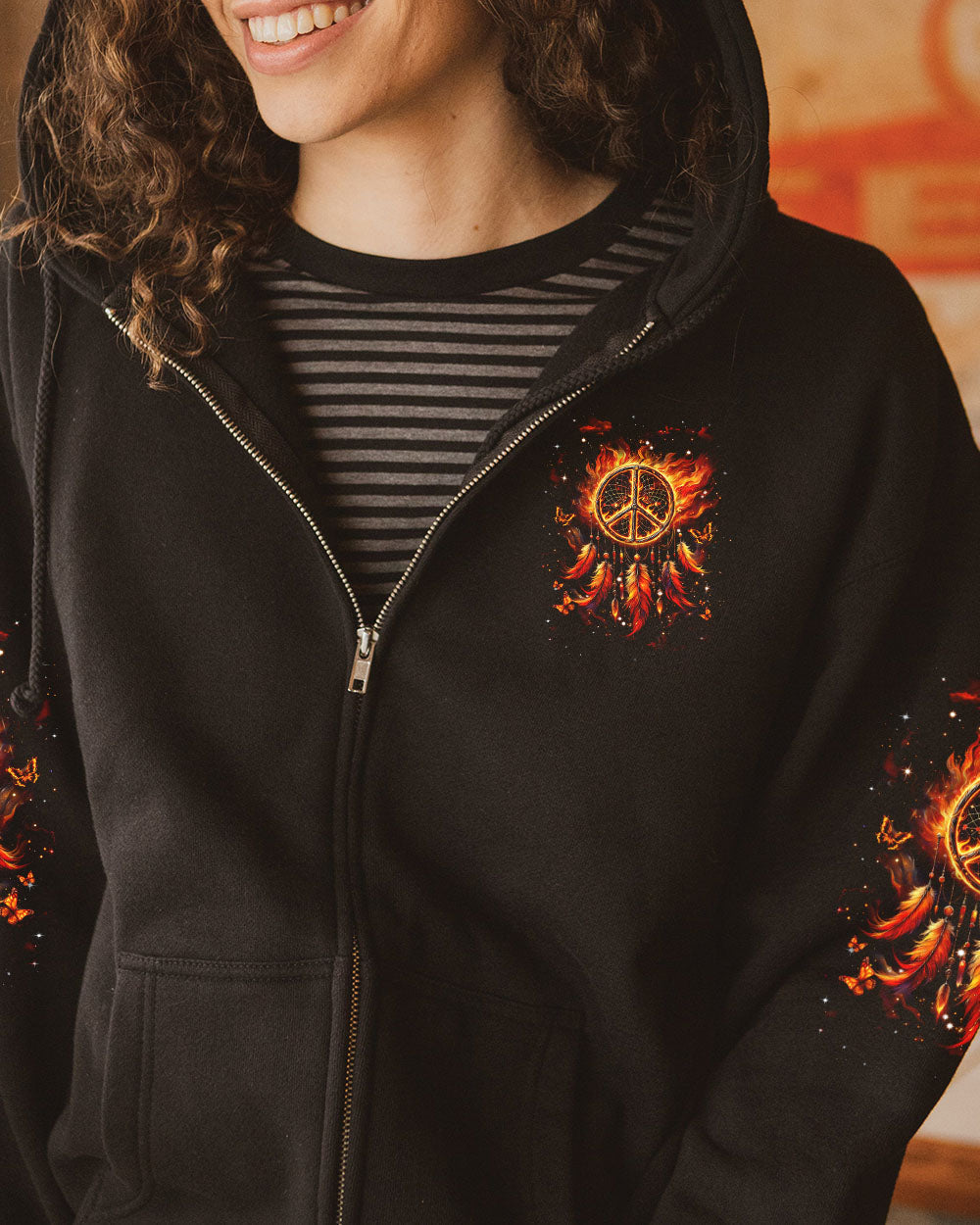 Im a Dreamer but Im not the Only One Hippie Fire Feather Inspirational AOP Shirts _4_ 51qPP