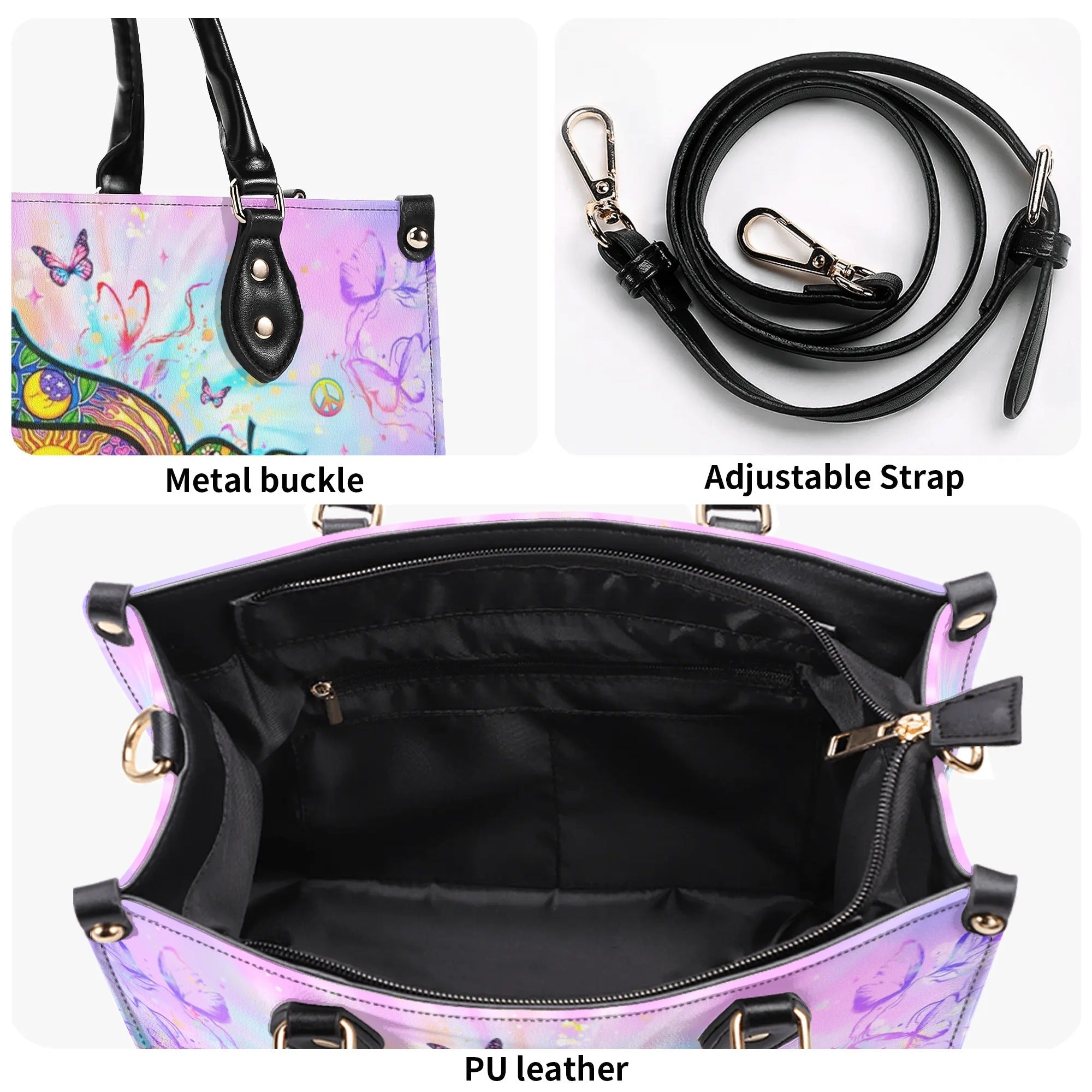 Imagine All The People Living Life In Peace Dove Hippie Leather Bag Gift for Women _7_ 2ZH7V