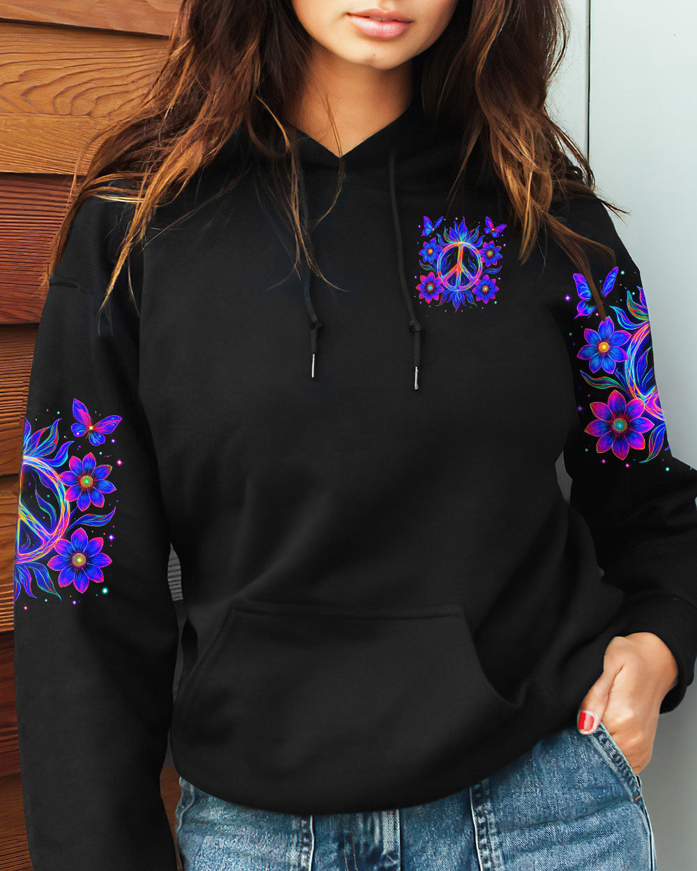 Imagine All The People Living Life in Peace Neon Colorful Peace Design for Women AOP Shirt _6_ 85kk8