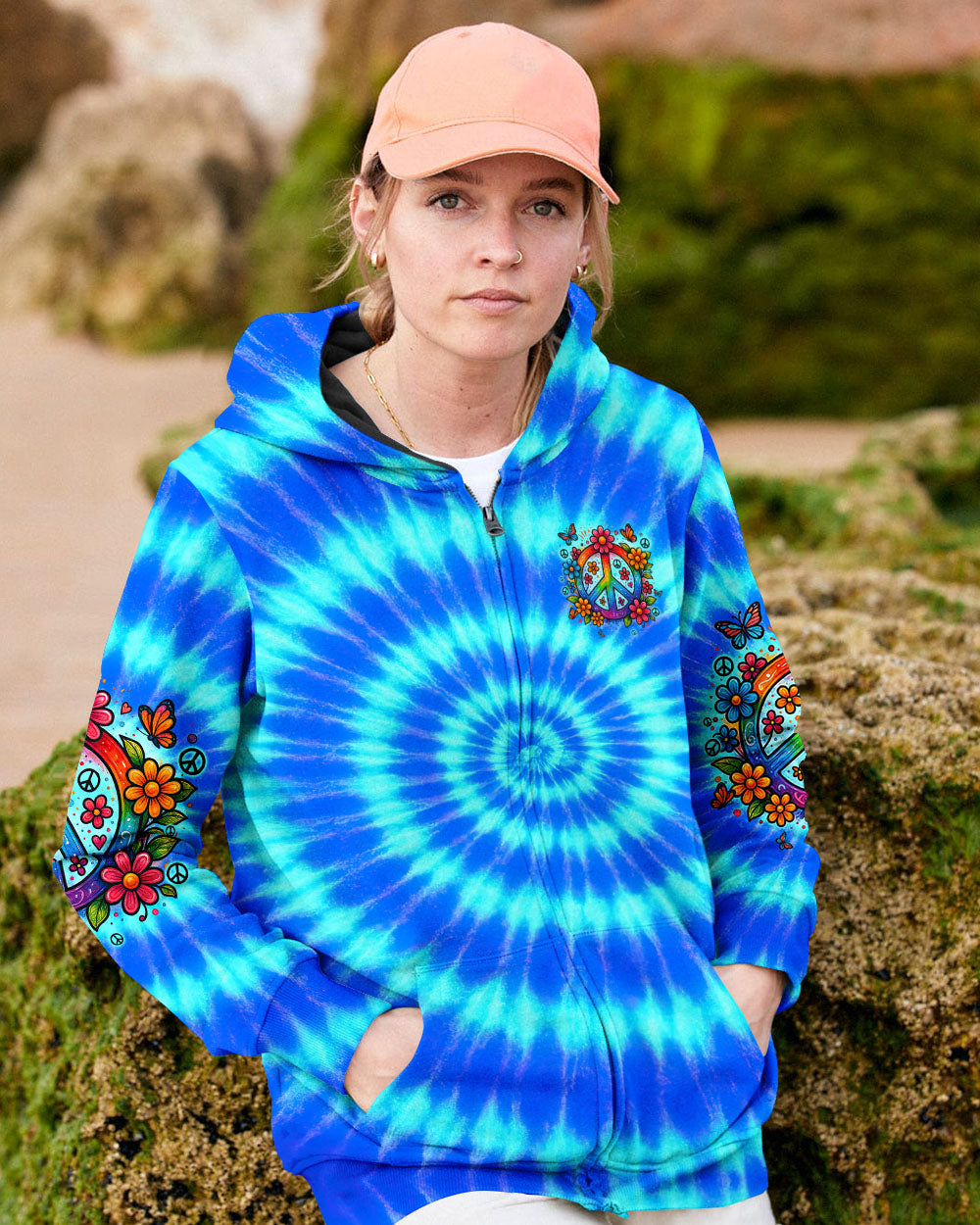 Imagine All The People Living Life in Peace Peace Symbol Bright Tie Dye AOP Shirts _11_ fj9Lb