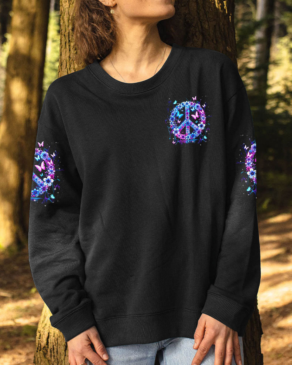 Imagine All the People Living Life in Peace Hippie Peace Symbol AOP Shirts _10_ Bu2tP