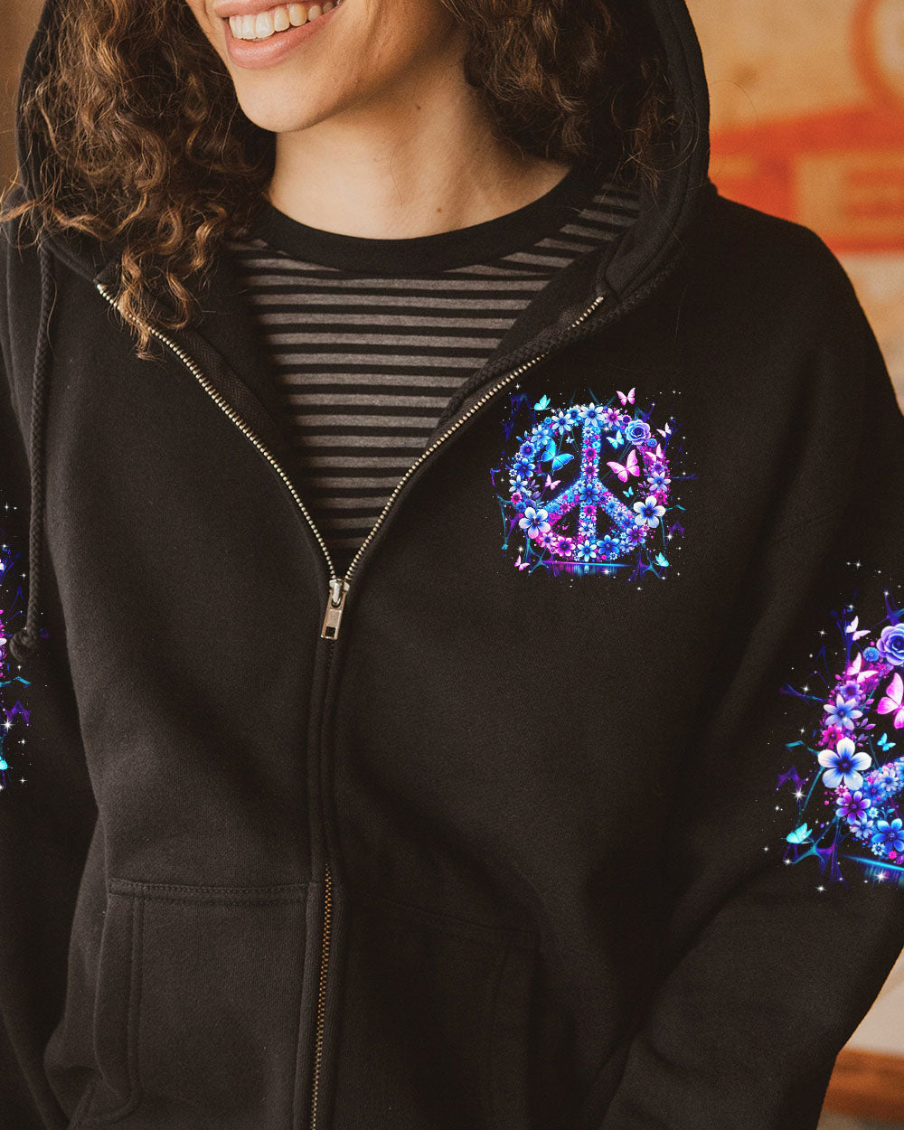 Imagine All the People Living Life in Peace Hippie Peace Symbol AOP Shirts _5_ ctaha