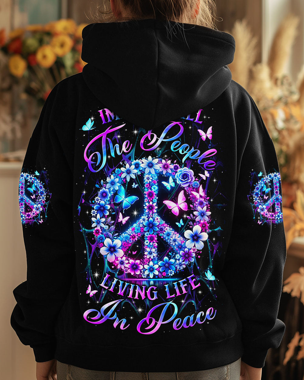 Imagine All the People Living Life in Peace Hippie Peace Symbol AOP Shirts _8_ fdiLZ