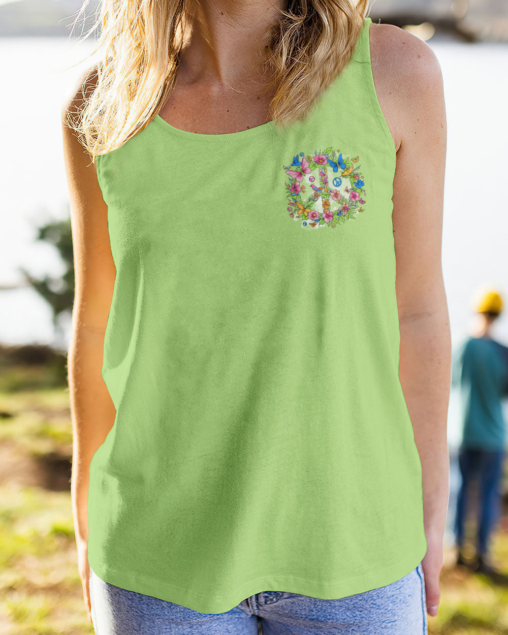 Imagine All the People Living Life in Peace Vibrant Peace Sign Design with Flowers _26 Birds AOP Shirts _10_ iOZcC