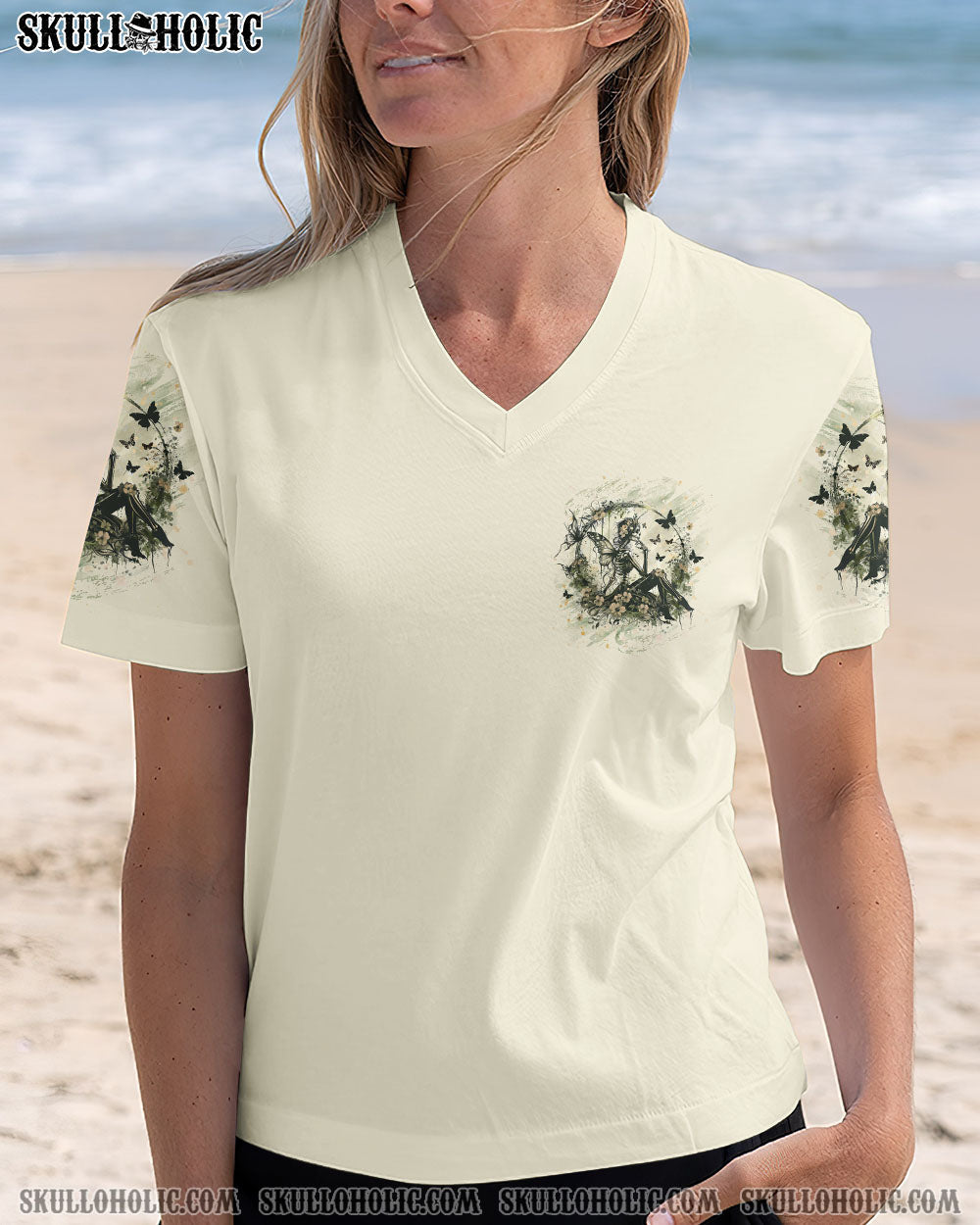 In My Next Life I Want To Be The Karma Fairy Floral Gothic Fairy Graphic for Women AOP Shirt _11_ Z77wO