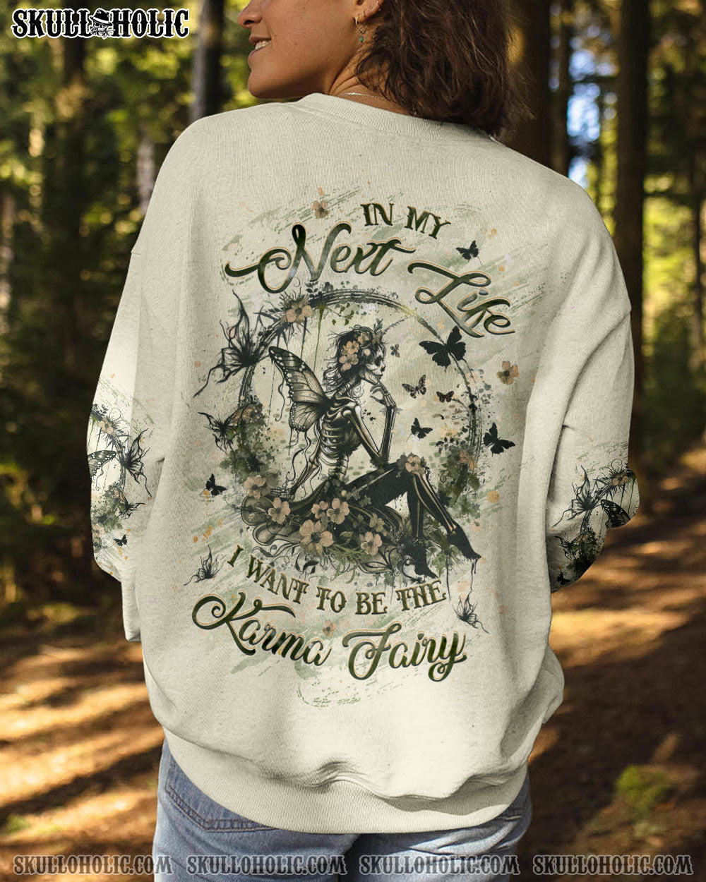 In My Next Life I Want To Be The Karma Fairy Floral Gothic Fairy Graphic for Women AOP Shirt _3_ EsCCf