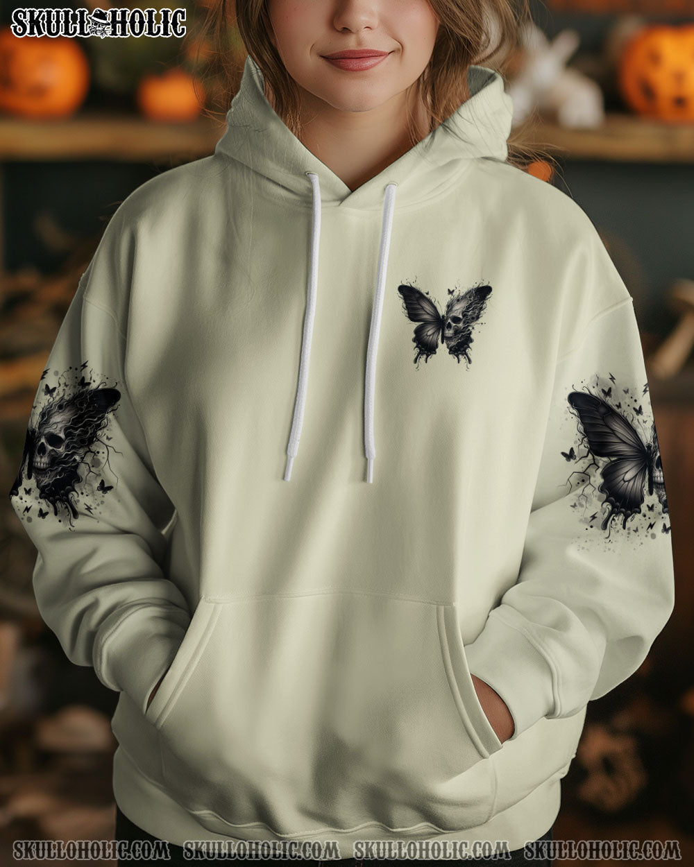 In My Next Life I Want to Be the Karma Fairy Skull and Butterfly Graphic AOP Shirts _3_ pMKmJ