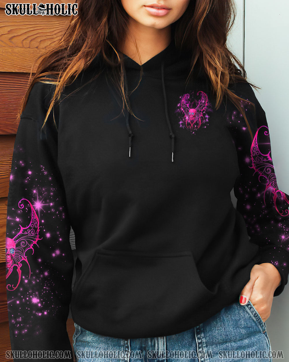 In My Next Life I Want to be the Karma Pink Skull Wings Graphic for Women AOP Shirts _5_ bmyFT