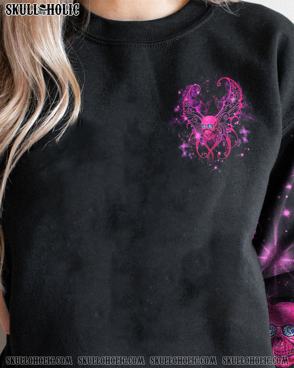 In My Next Life I Want to be the Karma Pink Skull Wings Graphic for Women AOP Shirts _7_ Dr1Bq