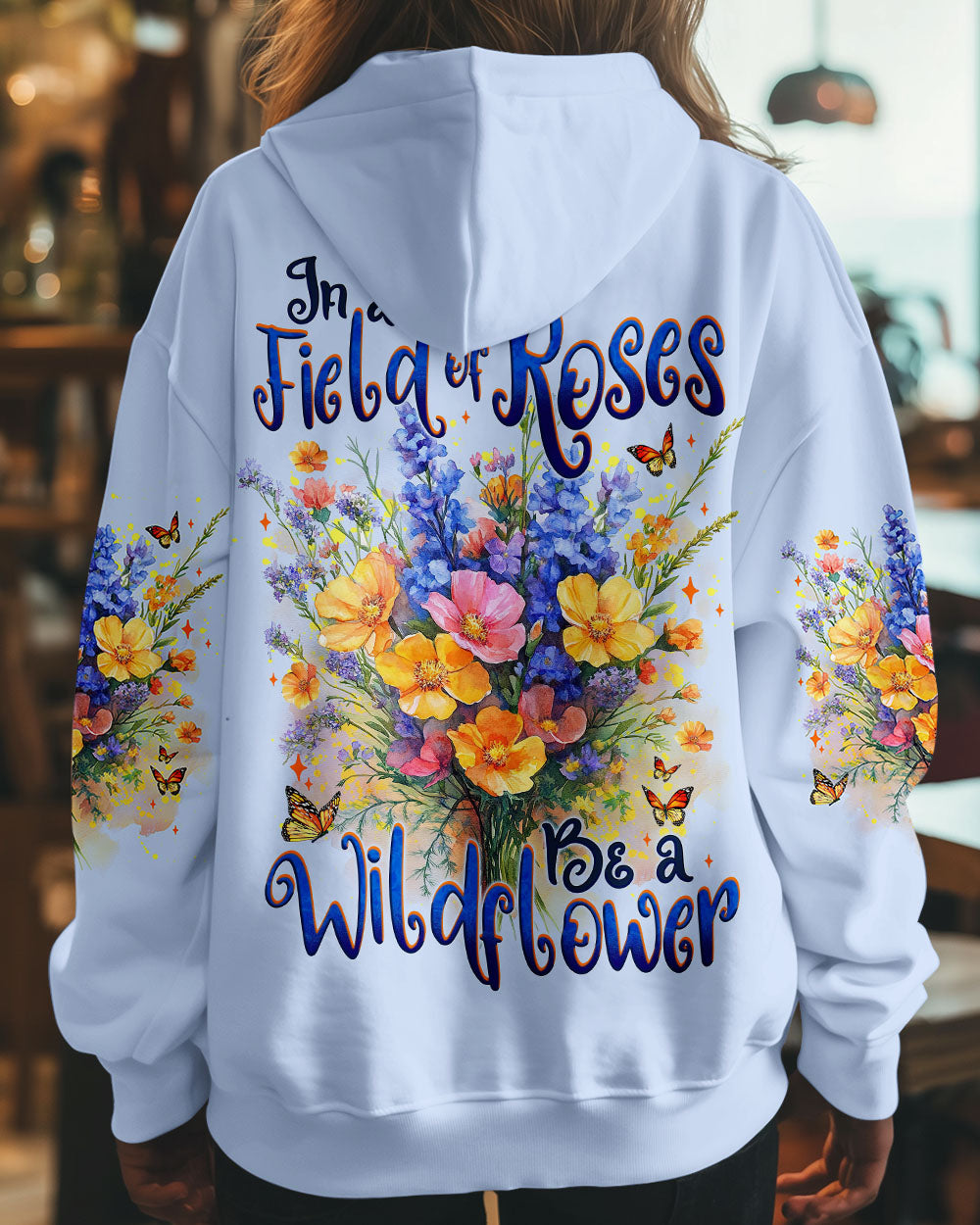 In a Field of Roses Be a Wildflower Vintage Floral Graphic for Women AOP Shirts _10_ qUEIG