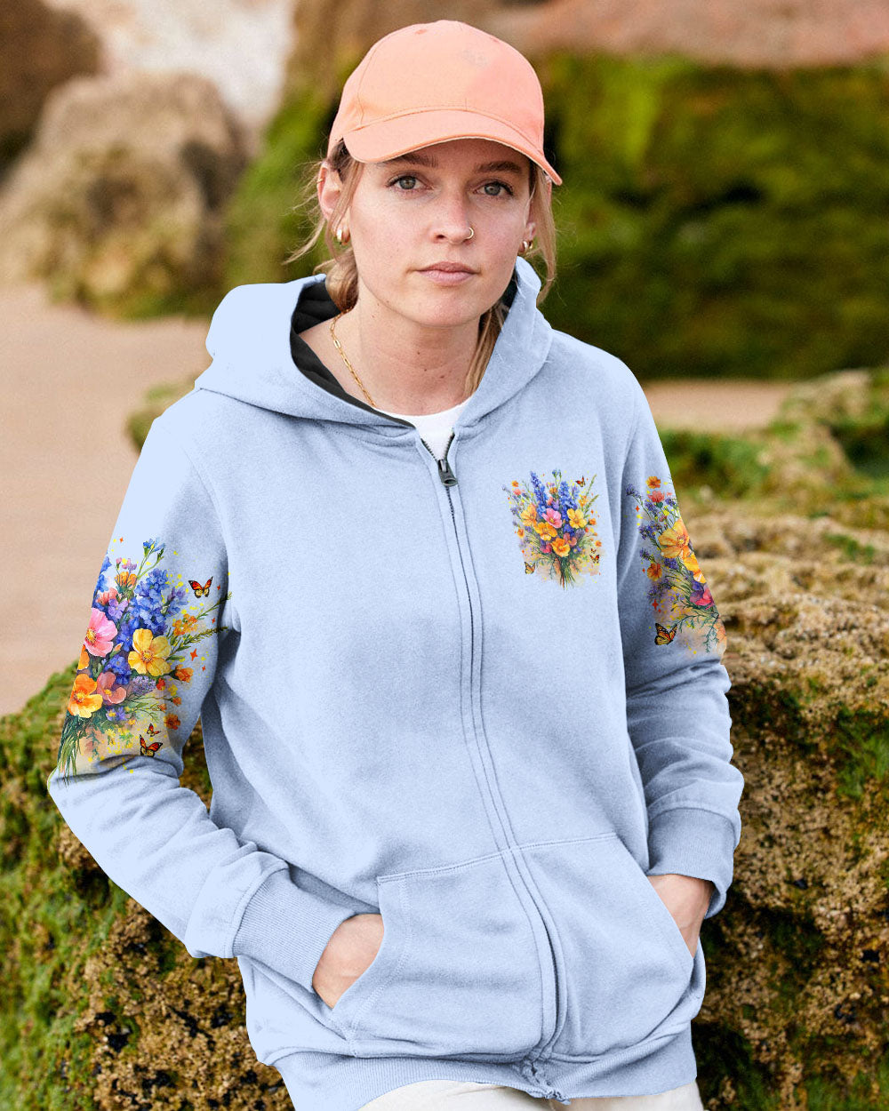 In a Field of Roses Be a Wildflower Vintage Floral Graphic for Women AOP Shirts _6_ zGSXF