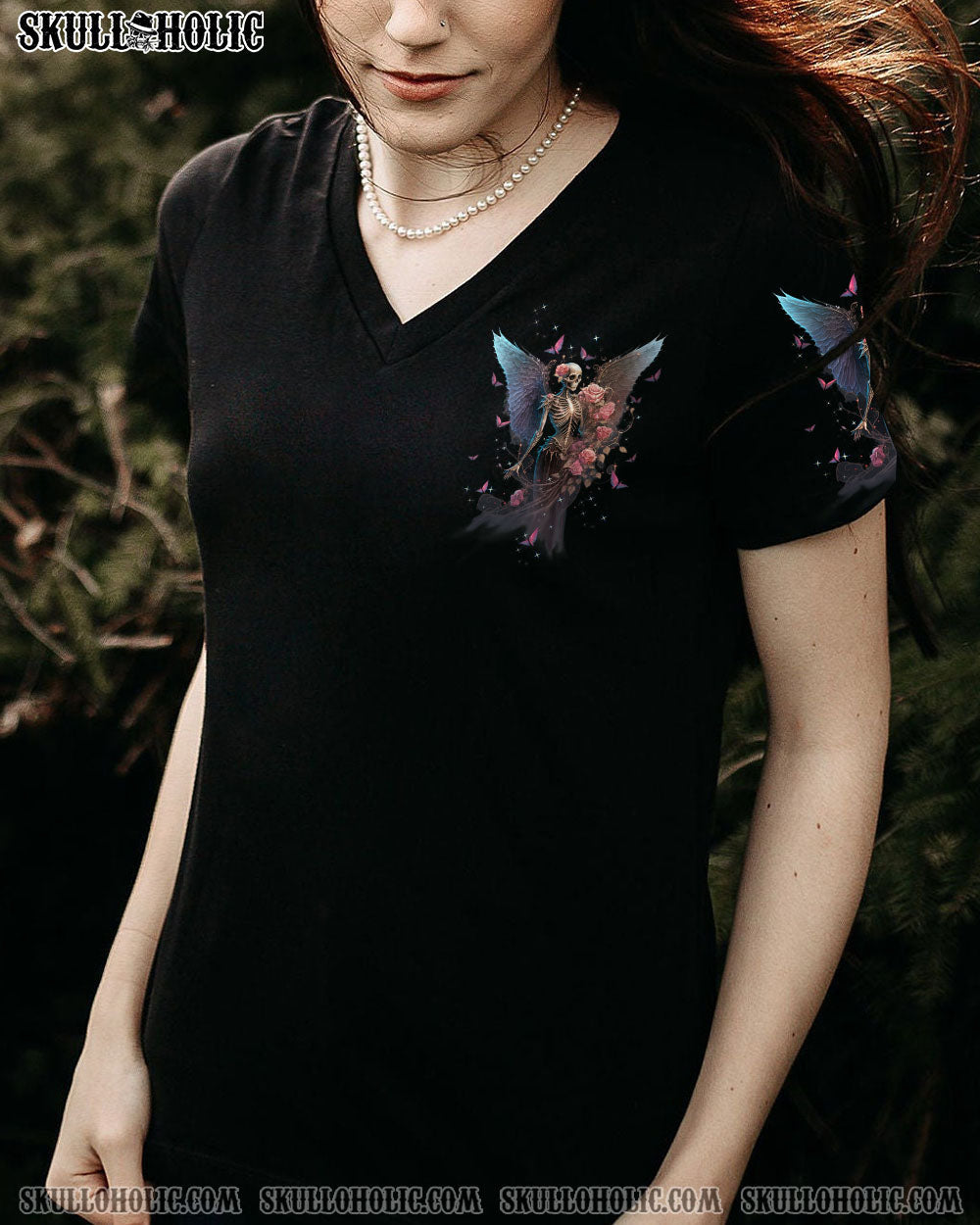 In my next life I want to be the Karma Fairy Skull Gothic Wings Roses AOP Shirts _8_ B3t2z