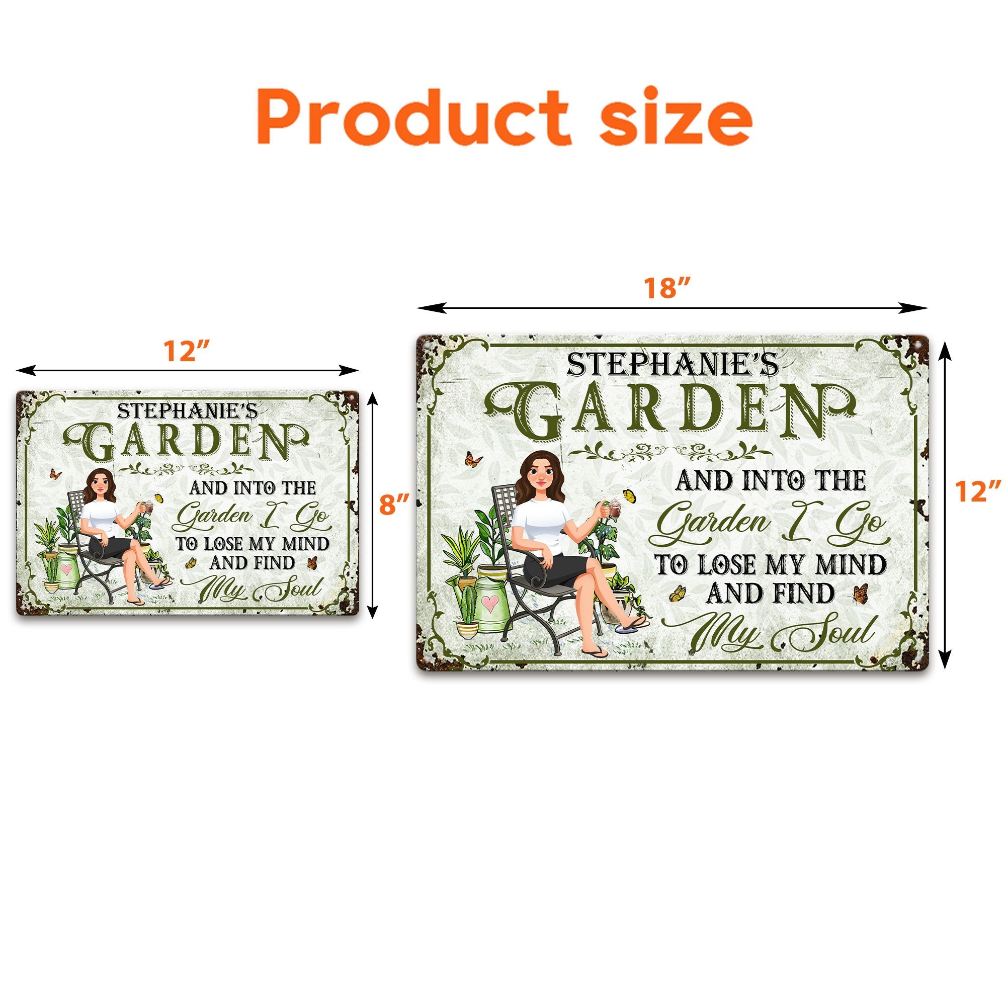 Into The Garden I Go Personalized Metal Sign_3_315ed394 d5e4 4bab a600 9de0ad495c95