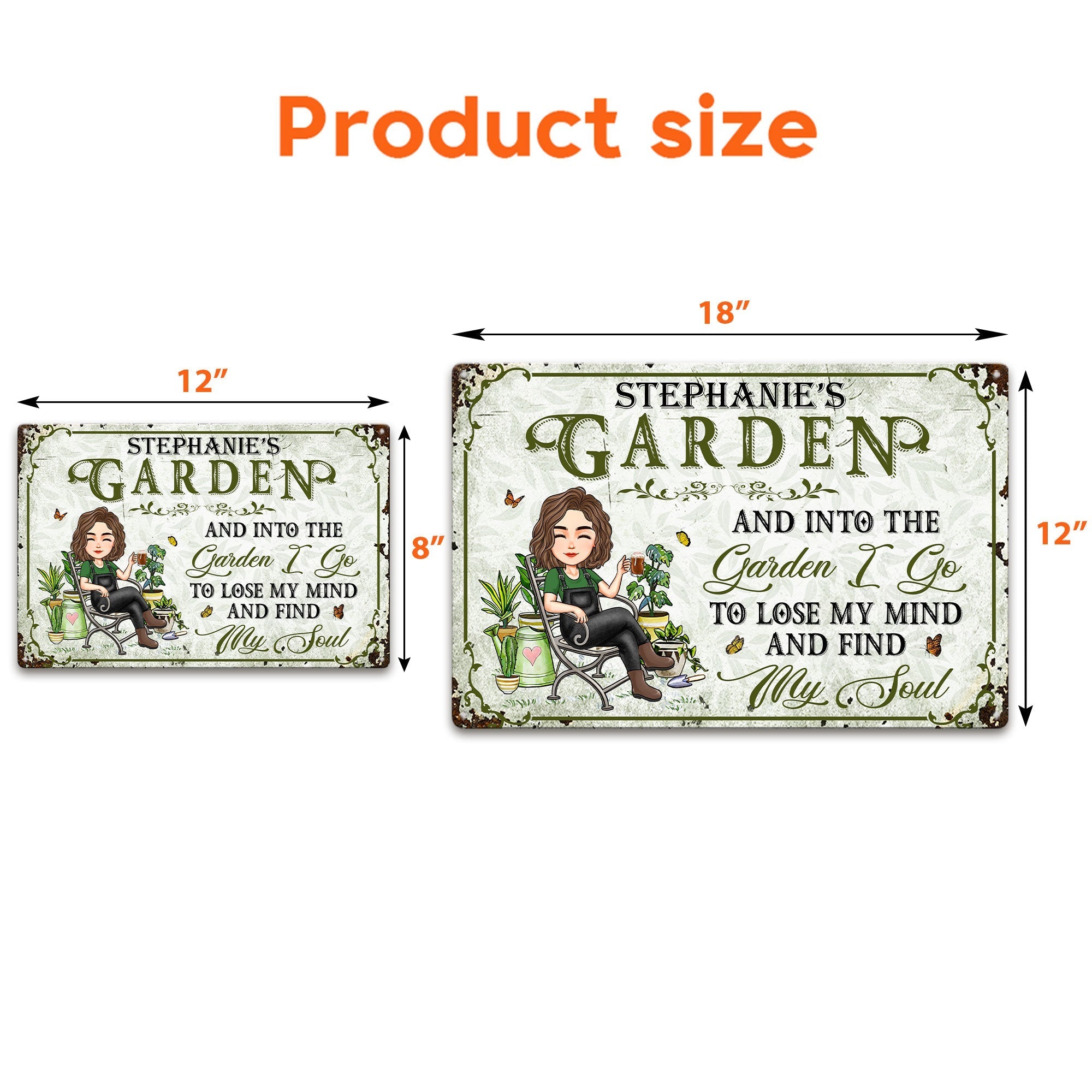 Into The Garden I Go To Lose My Mind Personalized Metal Sign Birthday Funny House Warming Gift For Garden Lovers_3_e42d9a30 9414 4293 936f 724b9d04c414